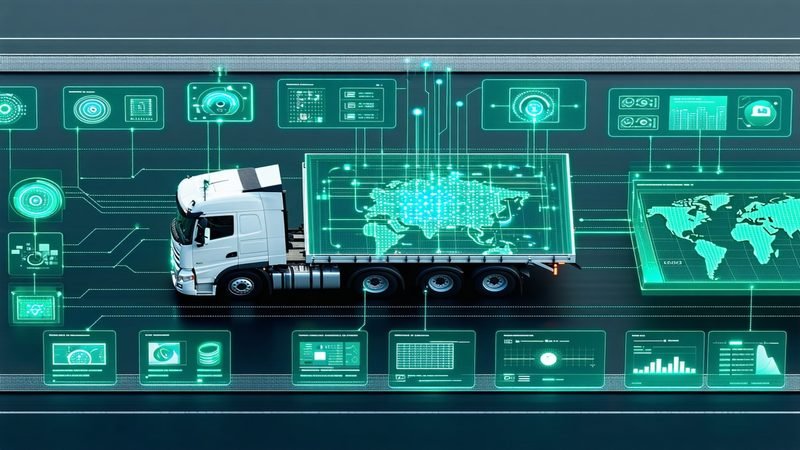 Ilustração: Caminhões Autônomos Nível 4: O Salto na Logística do Agronegócio